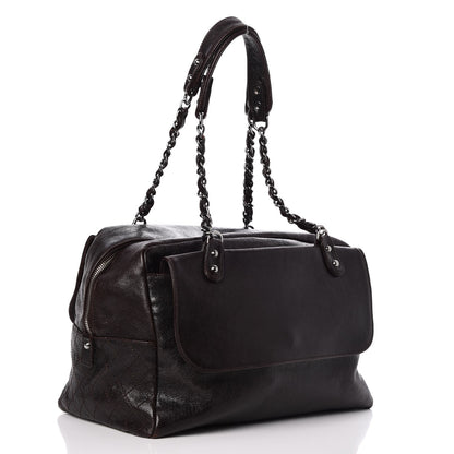 Chanel Glazed Caviar Pocket In The City Tote Brown 3 of 7
