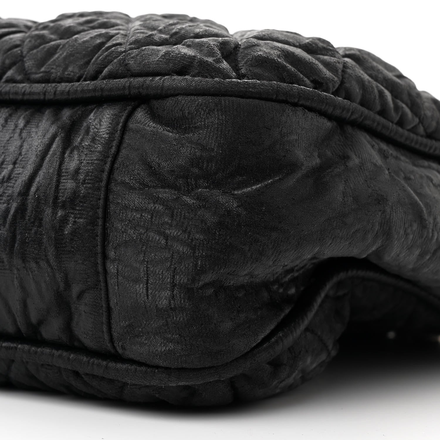 Chanel Crinkled Coated Canvas Le Marais Large Tote Black 10 of 12