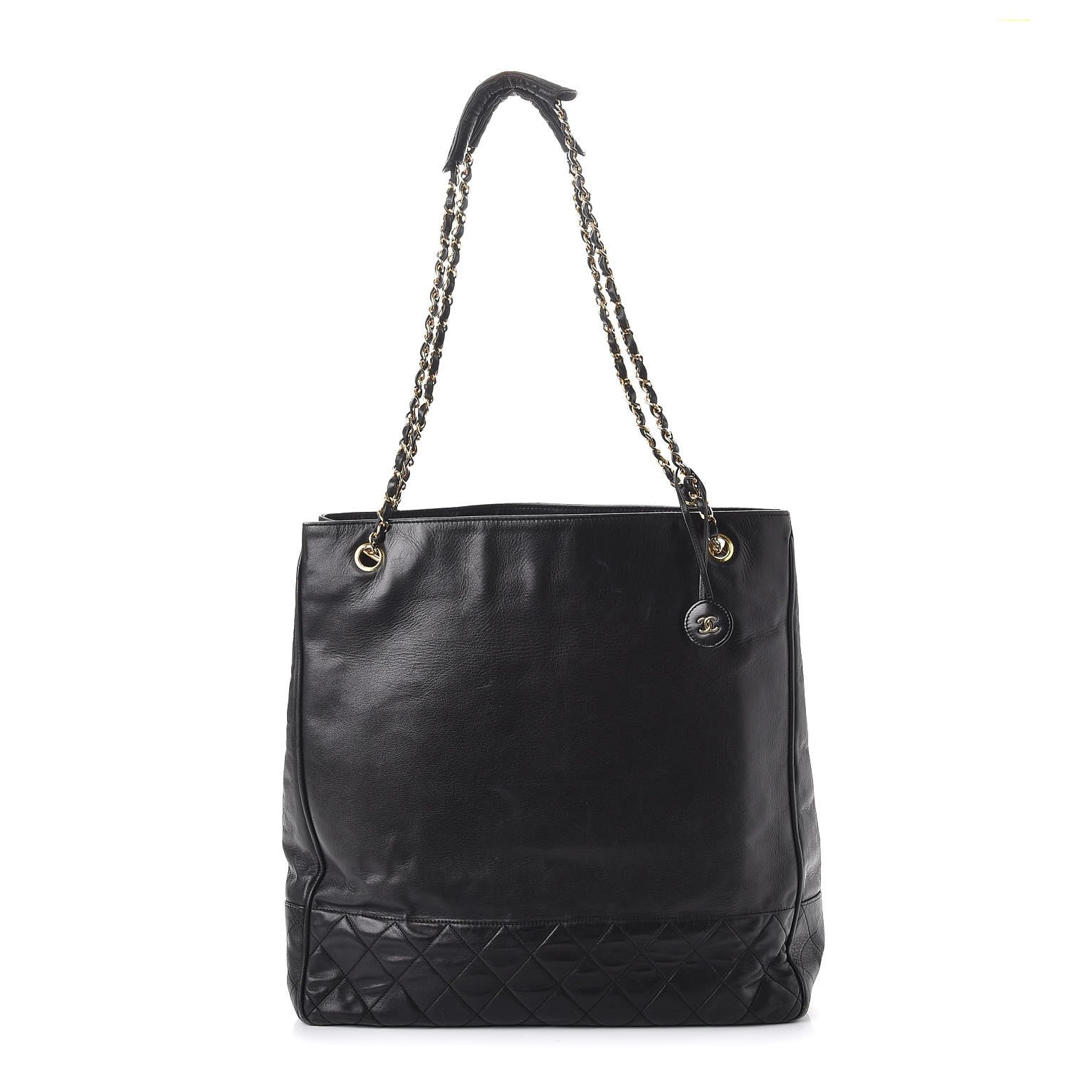 Chanel Lambskin Quilted Tote Black 1 of 12