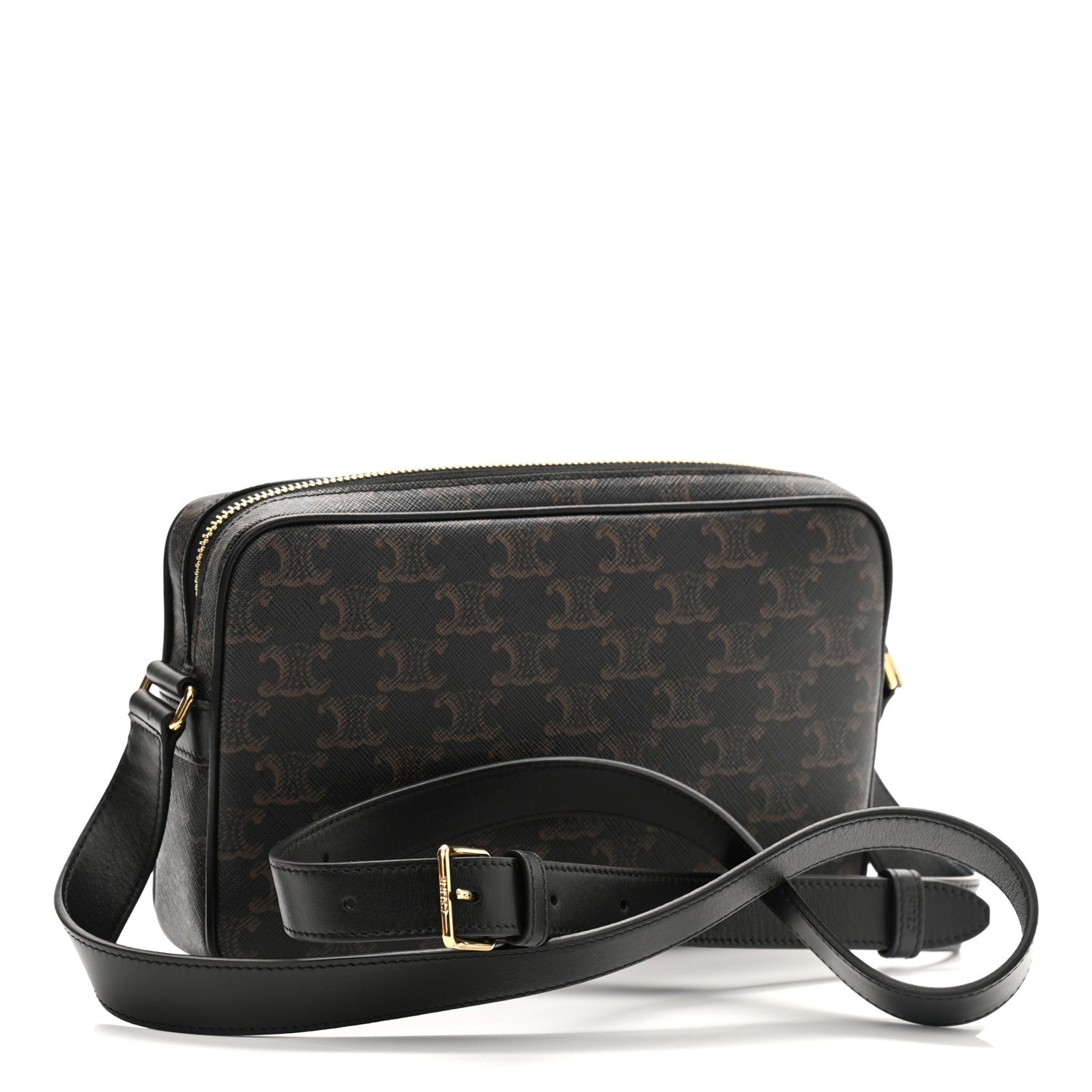 Triomphe Canvas Medium Messenger Bag Black