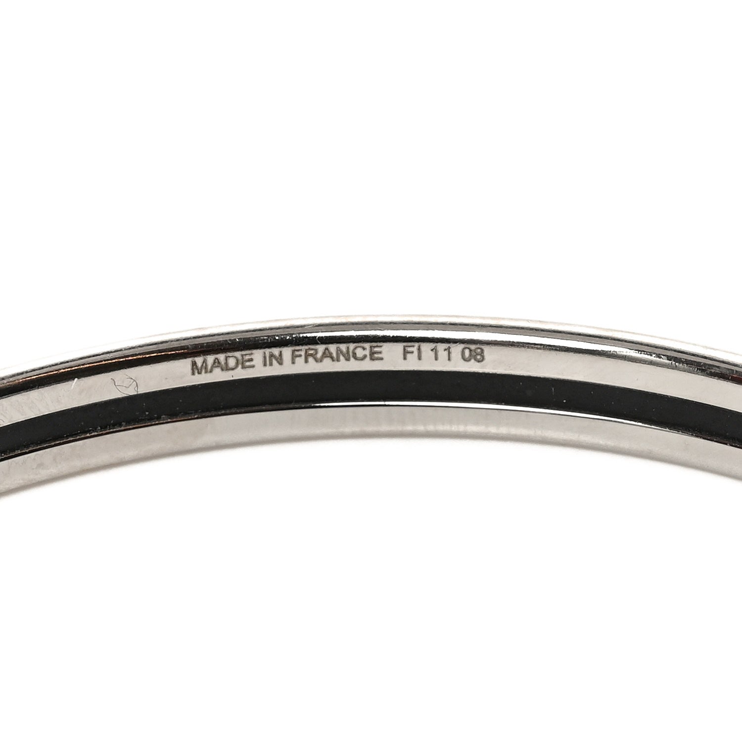 Hermes Enamel Printed Extra Narrow Uni Bracelet 65 White Bleu 5 of 5