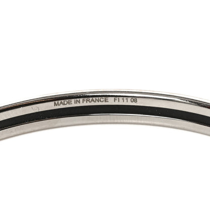 Hermes Enamel Printed Extra Narrow Uni Bracelet 65 White Bleu 5 of 5