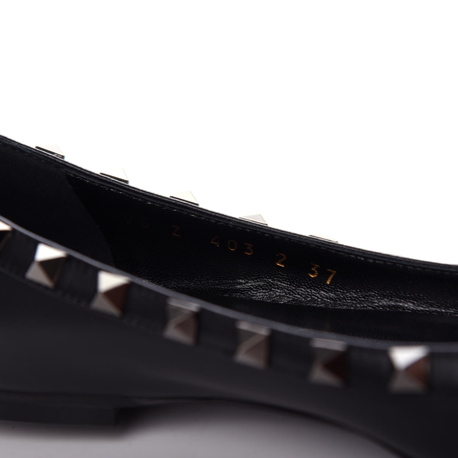 Valentino Garavani Nappa Rockstud Ballerina Flats 37 Black 10 of 11