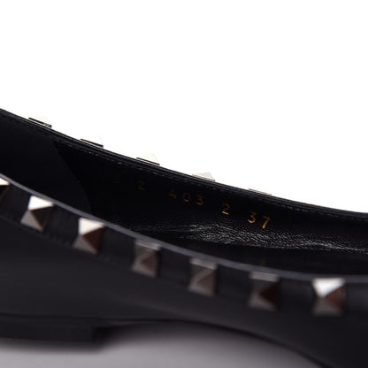 Valentino Garavani Nappa Rockstud Ballerina Flats 37 Black 10 of 11