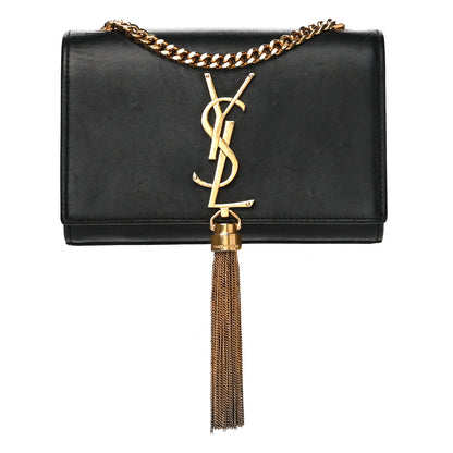 Saint Laurent Calfskin Small Classic Monogram Kate Tassel Satchel Black 1 of 26