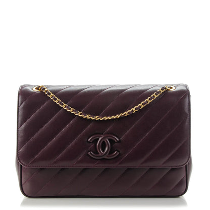 Chanel Lambskin Quilted Coco Vintage Jumbo Flap Purple 1 of 12
