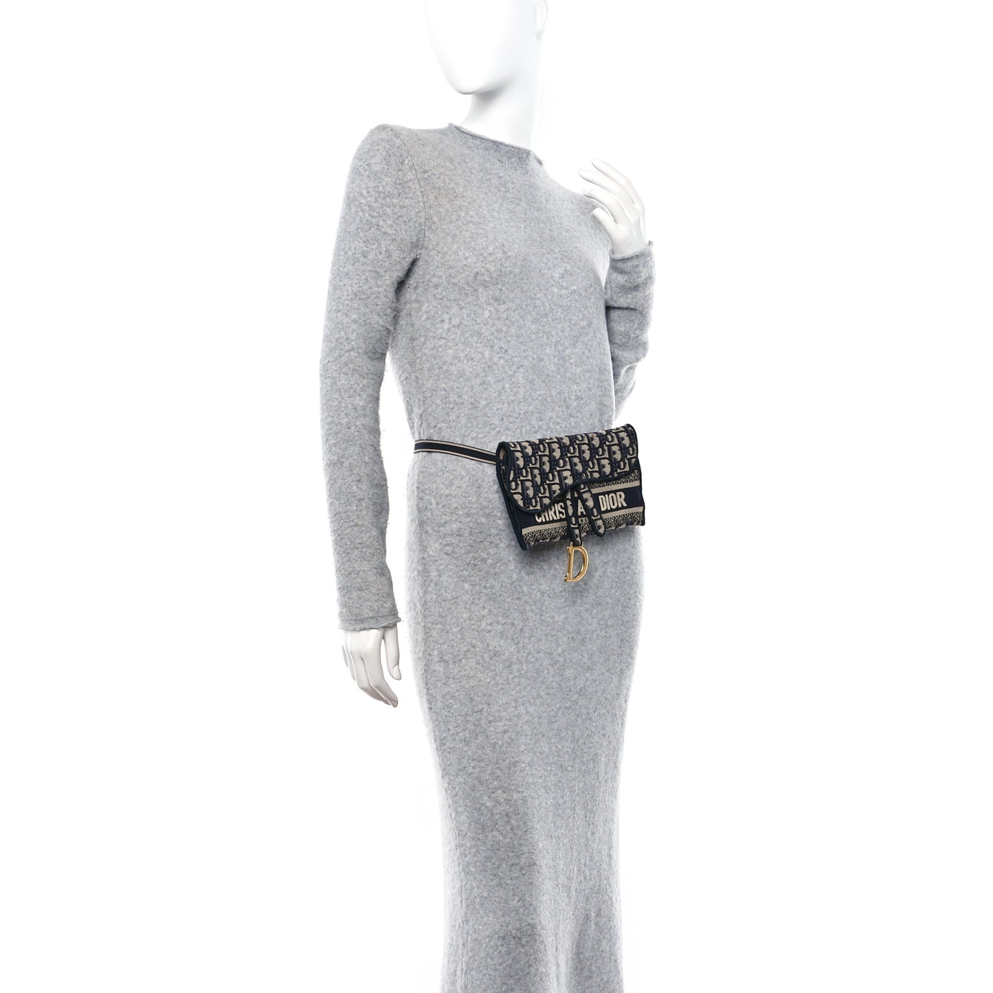 Oblique Slim Saddle Pouch Blue