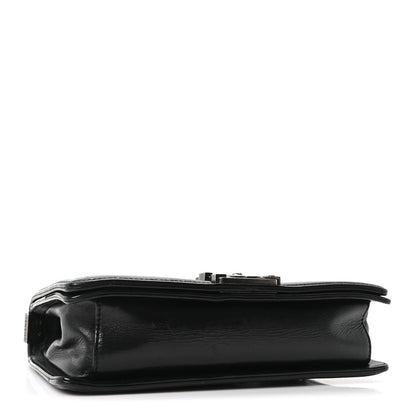 Chanel Calfskin Crystal Embossed Medium Boy Flap Black 4 of 10