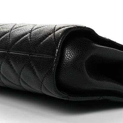 Chanel Caviar Quilted CC Large Clutch Black 8 of 9