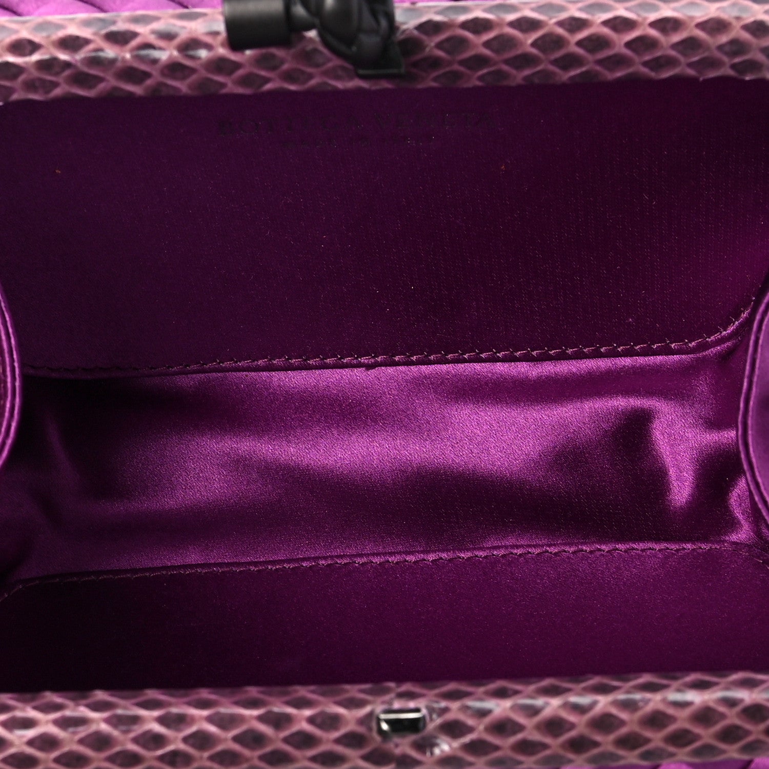 Bottega Veneta Satin Intreccio Impero Ayers Knot Clutch Orchid 5 of 6