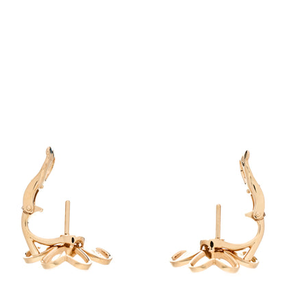Van Cleef & Arpels 18K Yellow Gold Diamond Small Frivole Earrings 3 of 5