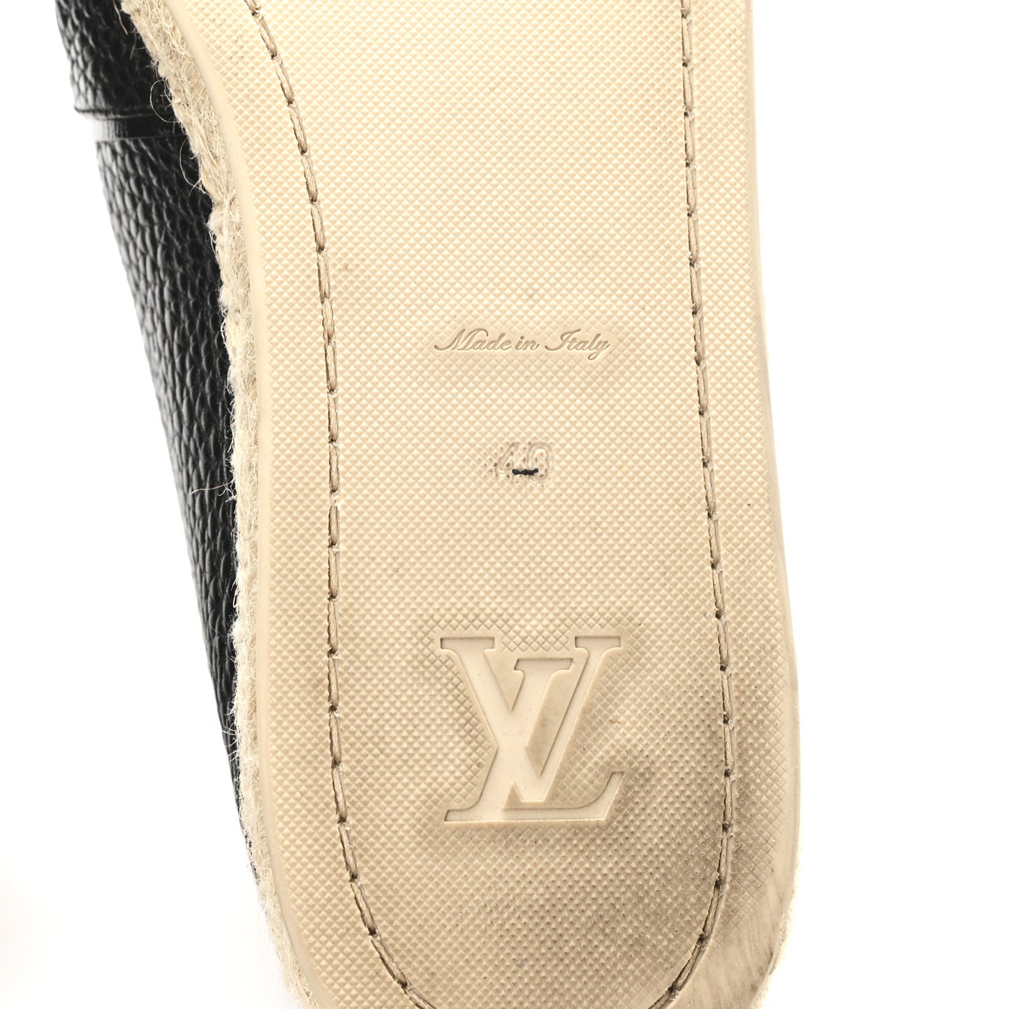 Calfskin Tropical Bloom Espadrille Flat 40 Black