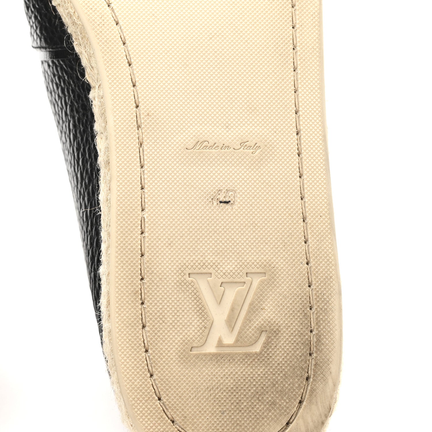 Louis Vuitton Calfskin Tropical Bloom Espadrille Flat 40 Black 7 of 9