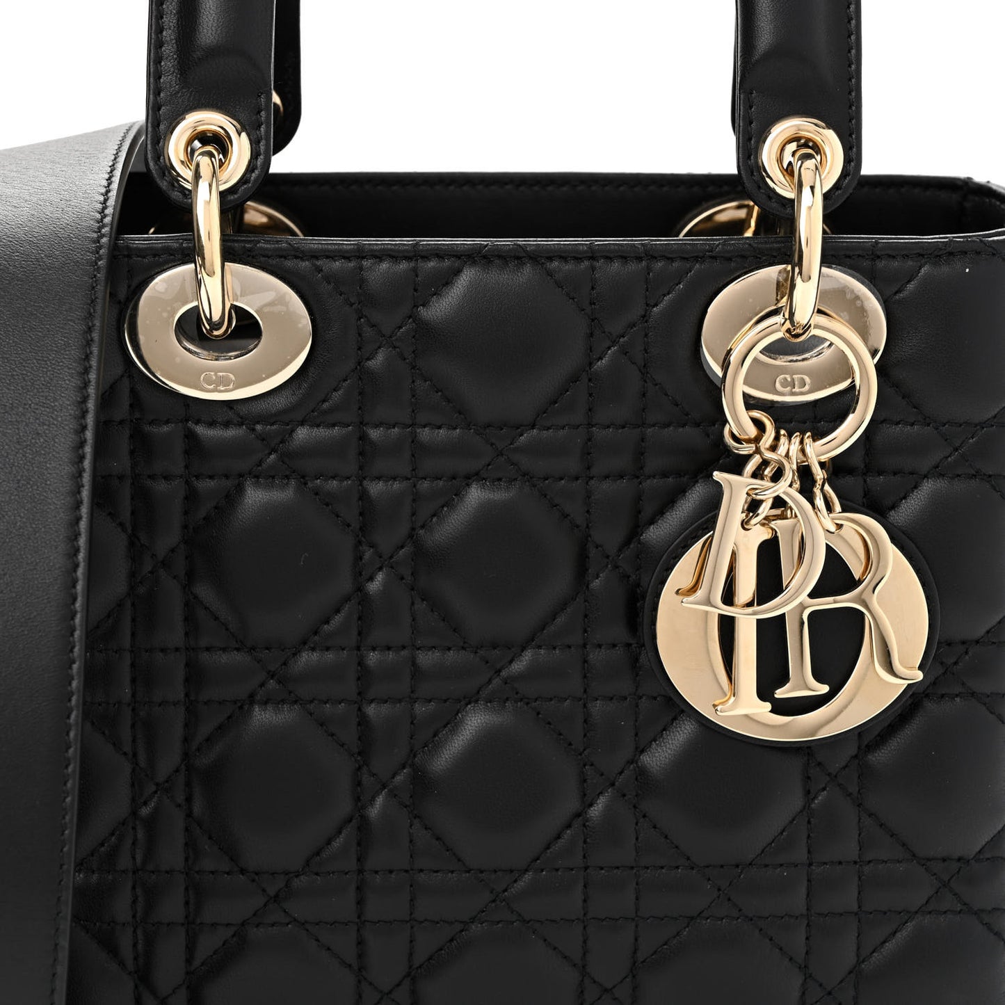 Lambskin Cannage Small My ABCDior Lady Dior Black