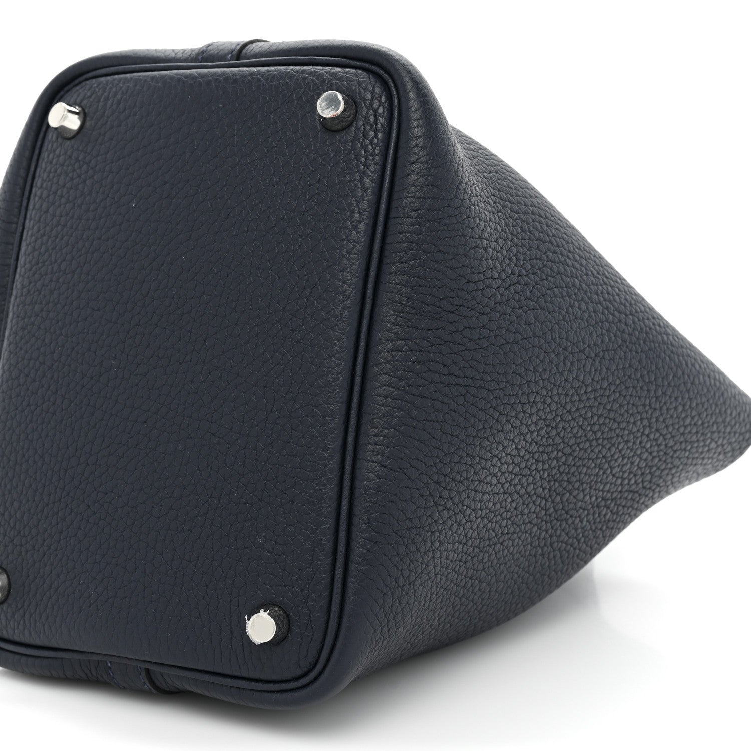 Hermes Taurillon Clemence Eclat Picotin Lock 18 PM Bleu Nuit Bleu Zellige 7 of 9