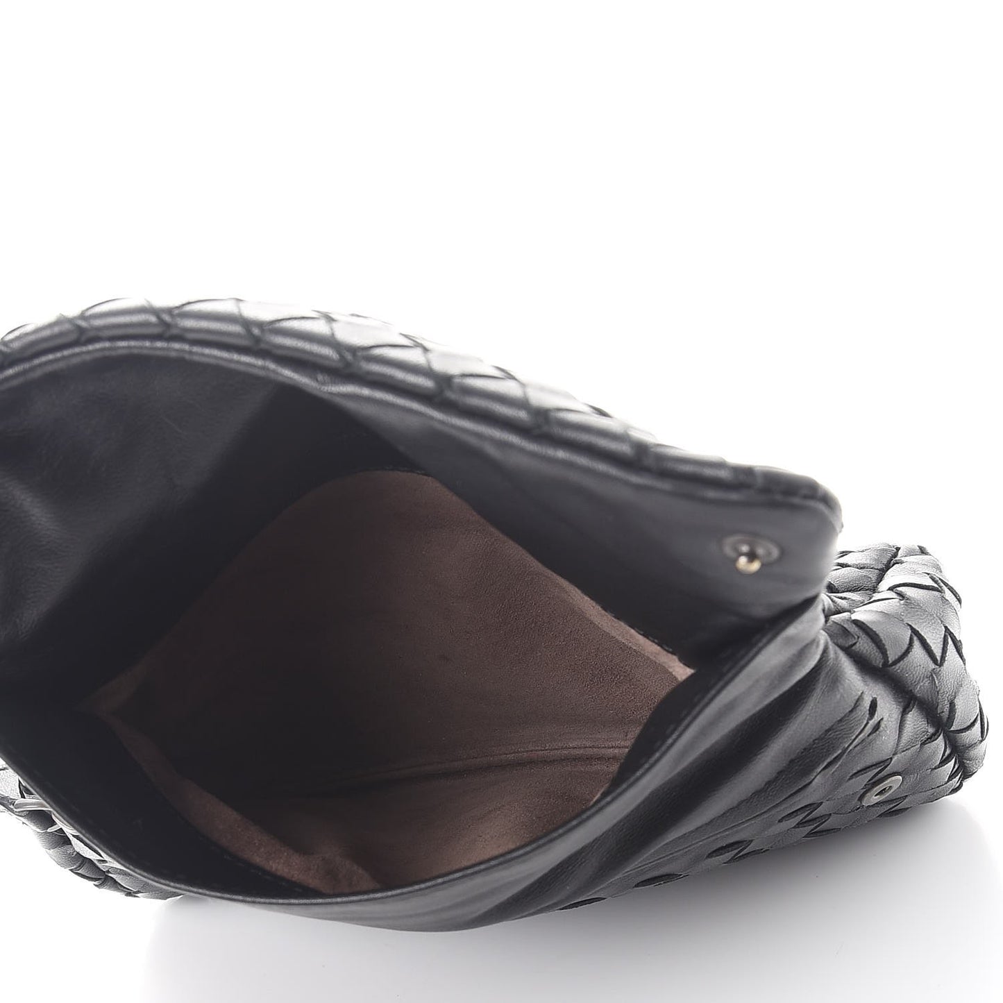 Nappa Intrecciato Mini Chain Messenger Black