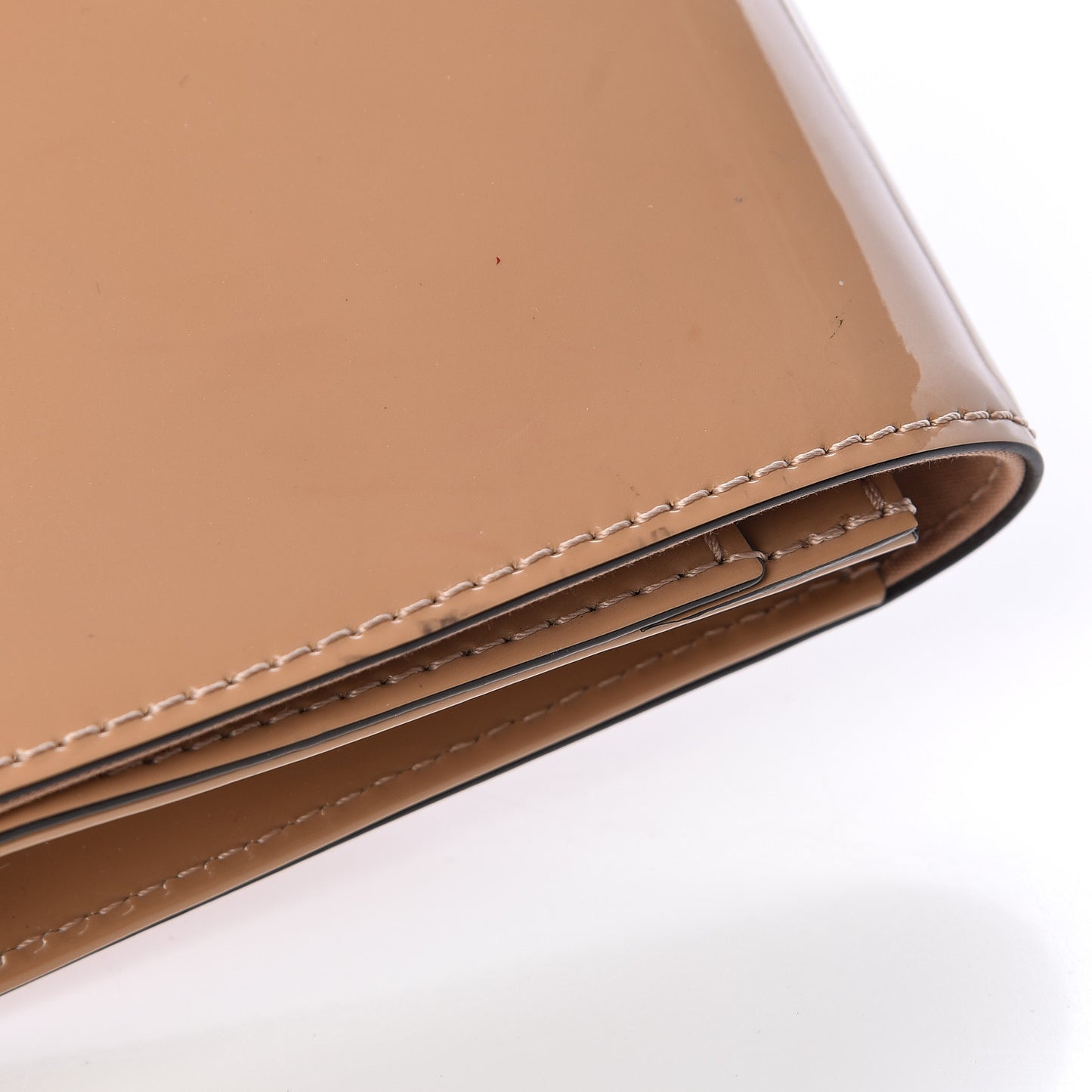 Patent Louise Clutch Nude