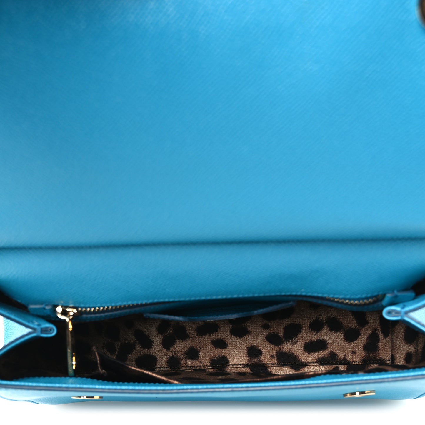Dauphine Calfskin Medium Miss Sicily Satchel Blue