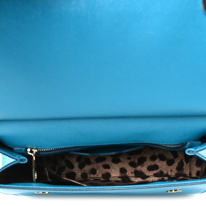 Dolce & Gabbana Dauphine Calfskin Medium Miss Sicily Satchel Blue 6 of 14
