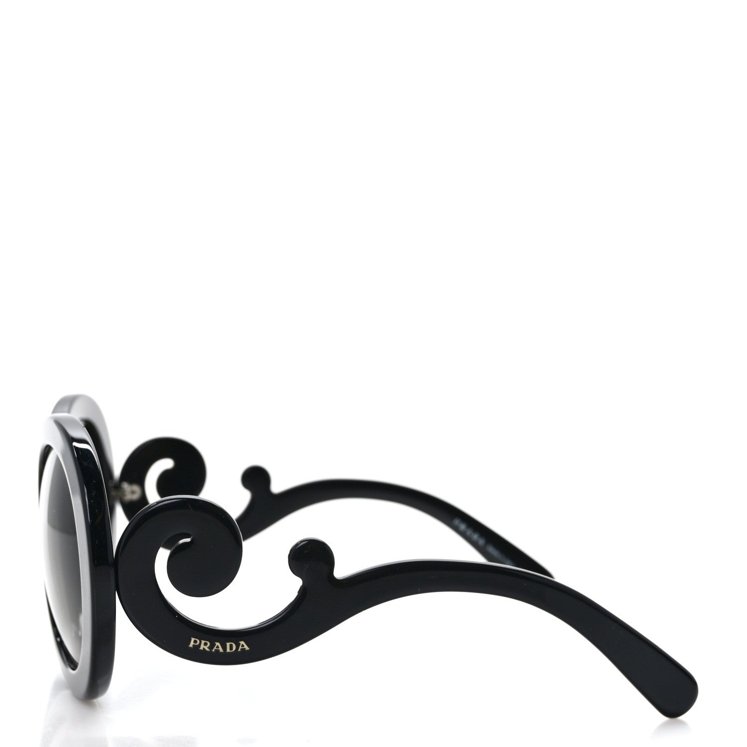Prada Acetate Baroque Sunglasses SPR 27N Black 3 of 7