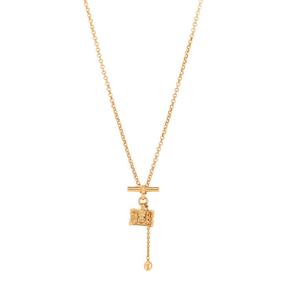Louis Vuitton Petite Malle Necklace Gold 2 of 6