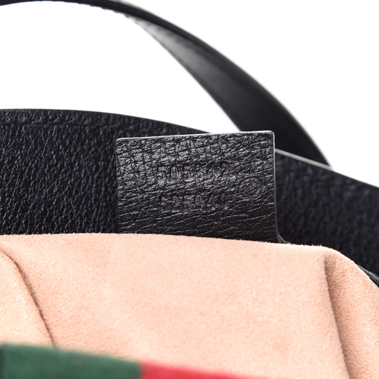 Gucci Grained Calfskin Web Crystal Butterfly Stripe Medium Totem Top Handle Bag Black 7 of 11