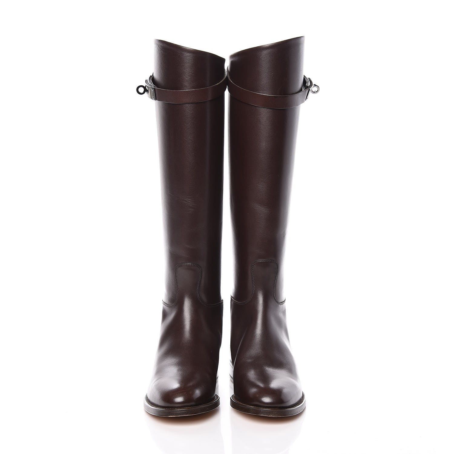 Hermes Box Kelly Jumping Boots 35.5 Chocolate 2 of 13