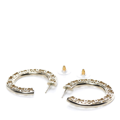 Chanel CC Hoop Earrings Gold 2 of 4