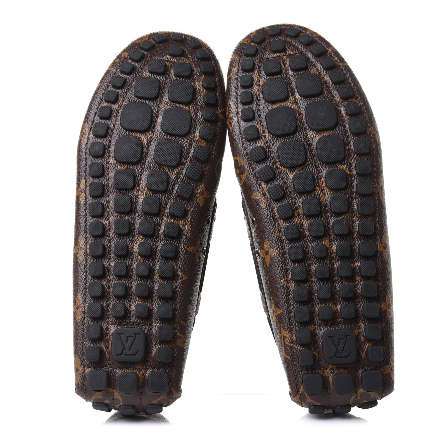 Louis Vuitton Monogram Mens Arizona Car Shoe Moccasin Loafers 8 Macassar 6 of 11