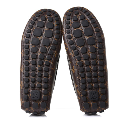 Louis Vuitton Monogram Mens Arizona Car Shoe Moccasin Loafers 8 Macassar 6 of 11