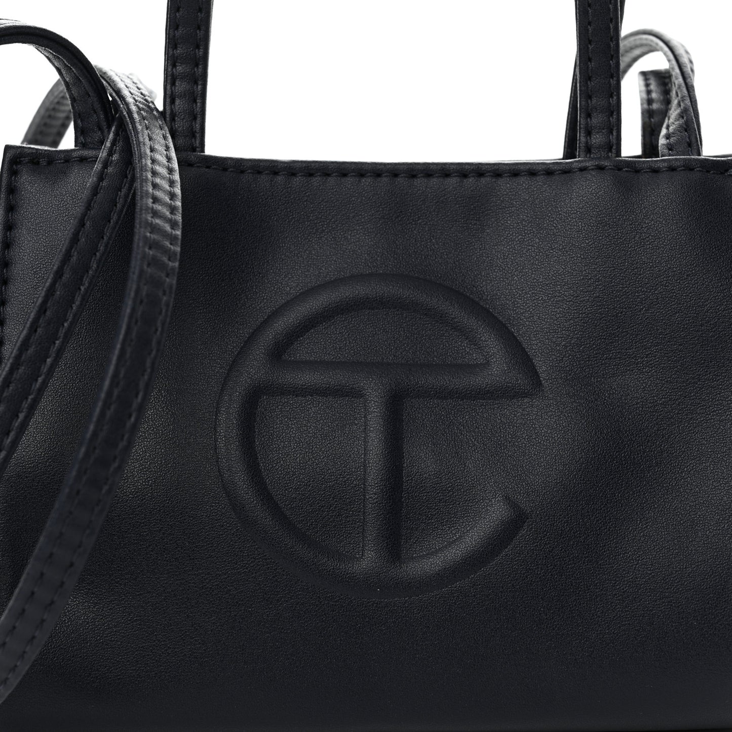Vegan Leather Small Shopping Bag Navy