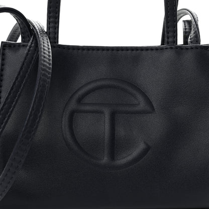 Telfar Vegan Leather Small Shopping Bag Navy 8 of 10