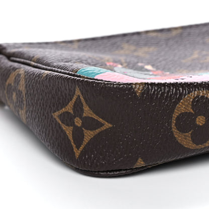 Louis Vuitton Monogram 2016 Christmas Animation Mini Pochette Accessories Rose Ballerine 9 of 12