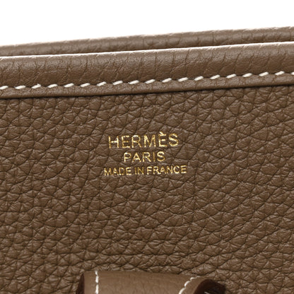 Hermes Taurillon Clemence Evelyne III PM Etoupe 6 of 11
