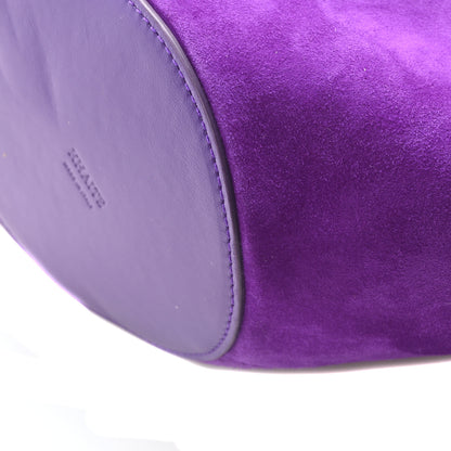 Khaite Suede Calfskin Mini Lotus Tote Violet 9 of 9