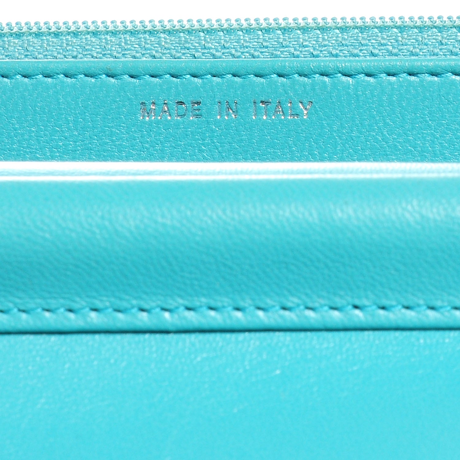 Chanel Lambskin Wallet On A Chain WOC Turquoise 9 of 11