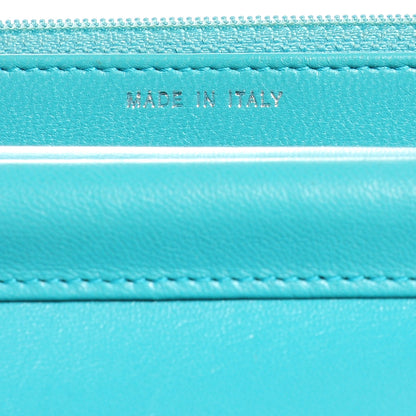 Chanel Lambskin Wallet On A Chain WOC Turquoise 9 of 11