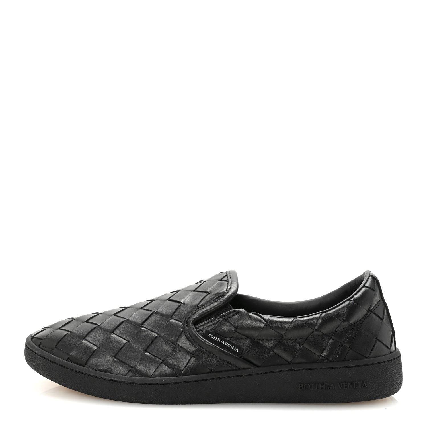 Bottega Veneta Nappa Intrecciato Mens Sawyer Slip On Sneakers 42 Black 1 of 9