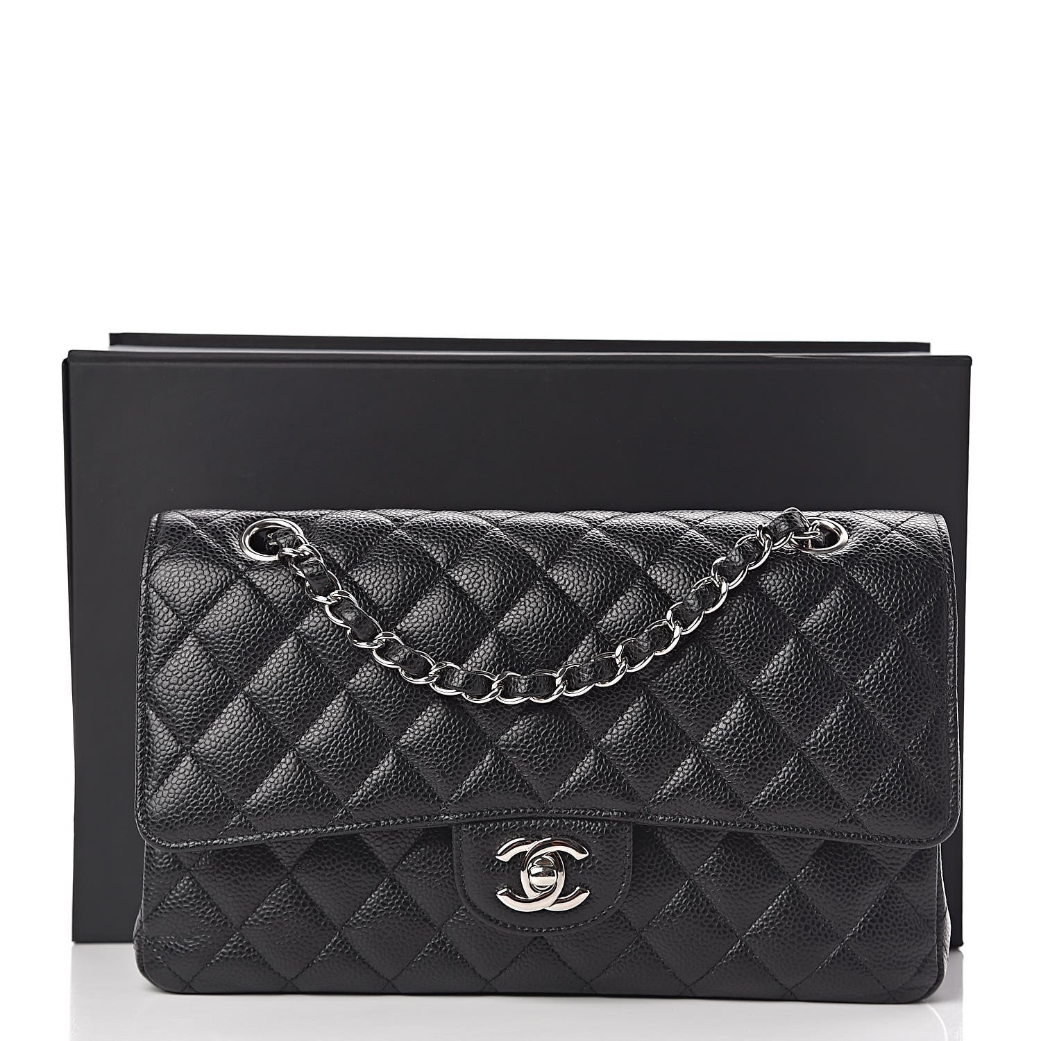 Chanel Caviar Quilted Medium Double Flap Black 11 of 11