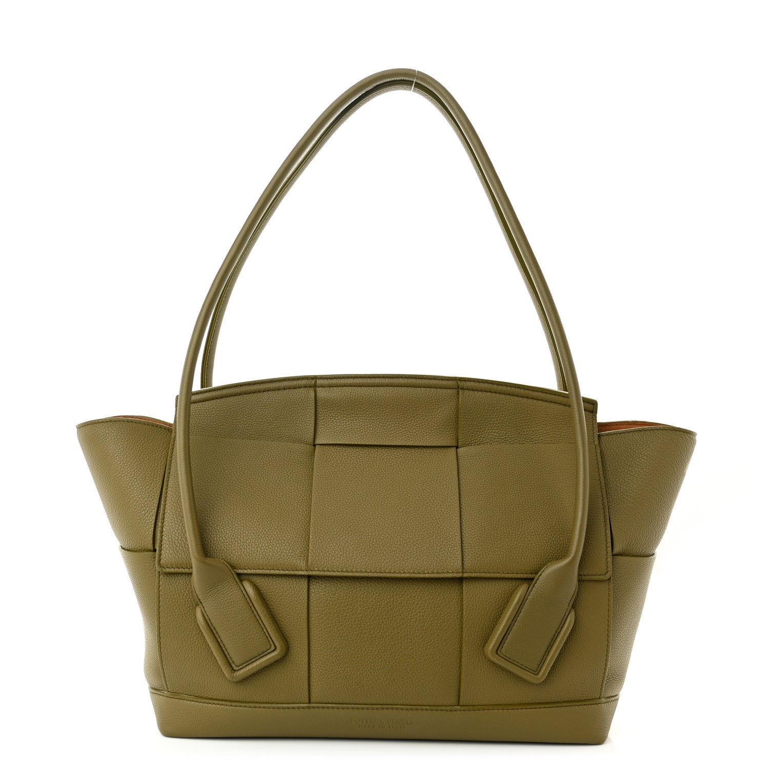 Bottega Veneta Grained Calfskin Maxi Intrecciato Arco 33 Green 1 of 12