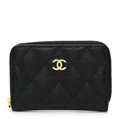 Chanel Caviar Quilted Classic Zipped Coin Purse Black 1 of 11