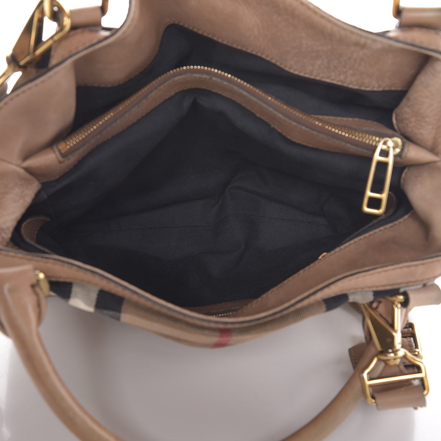 Calfskin House Check Medium Brecon Tote Dark Stone