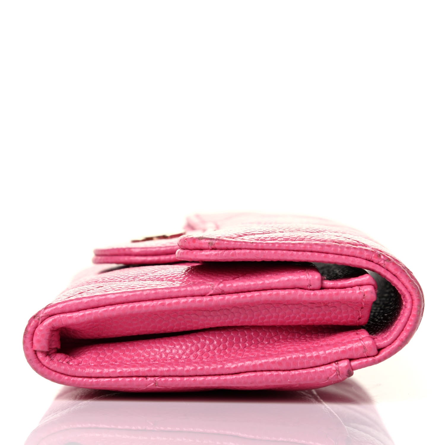 Chanel Caviar Quilted Flap Card Holder Wallet Pink 11 of 11