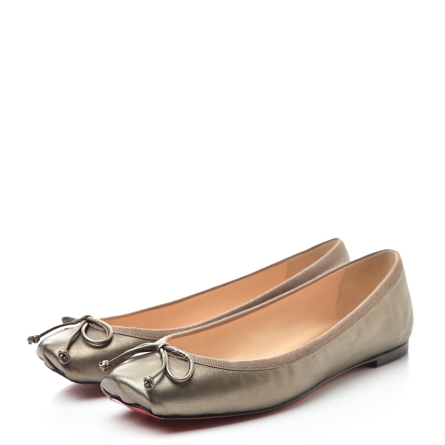 Christian Louboutin Metallic Nappa Rosella Flats 35.5 Bronze 3 of 12