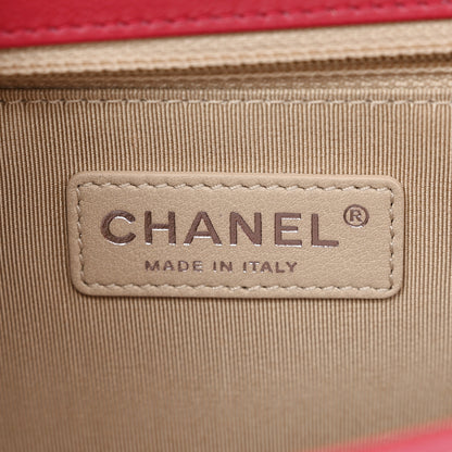 Chanel Lambskin Chevron Quilted New Medium Boy Flap Dark Pink 6 of 12