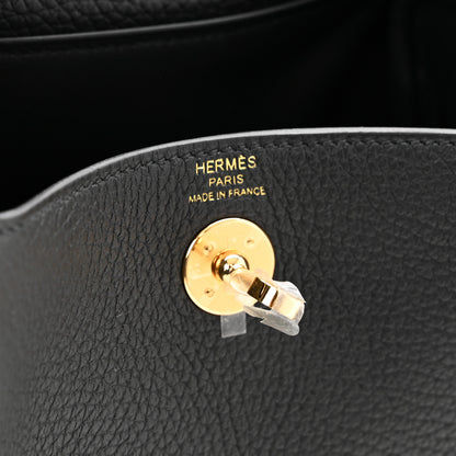 Hermes Taurillon Clemence Mini Lindy 20 Black 6 of 10