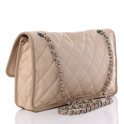 Chanel Caviar French Riviera Large Flap Beige 2 of 8