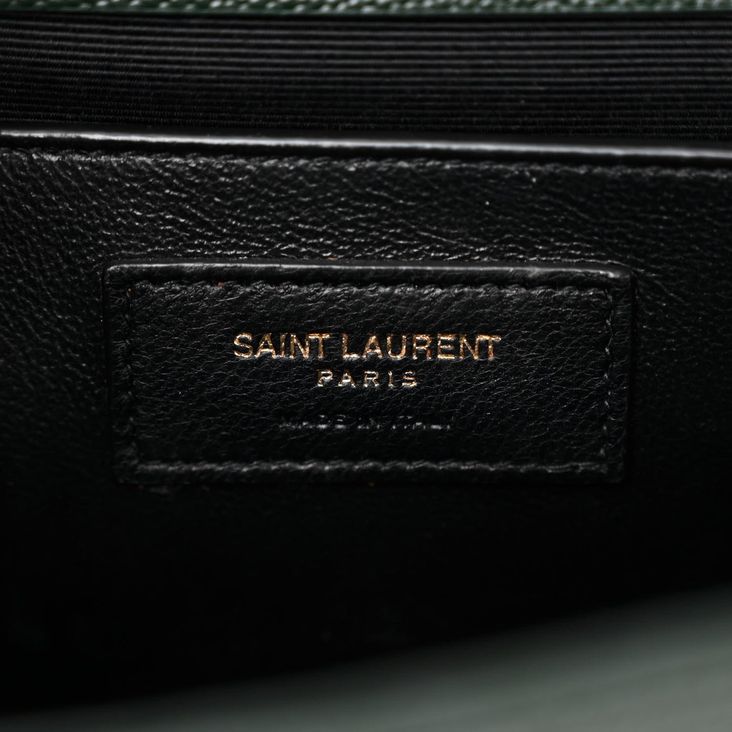 Grain De Poudre Textured Mixed Matelasse Triquilt Medium Monogram Satchel Vert Fonce