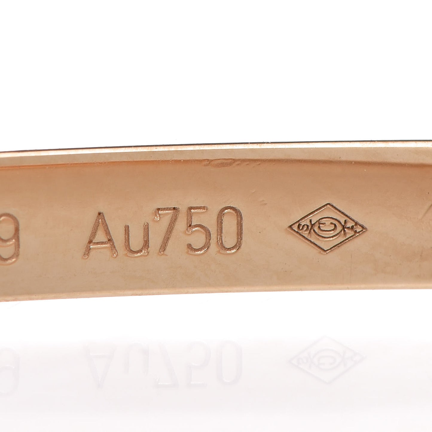 18K Yellow Gold 6 Diamond Small LOVE Bracelet 16