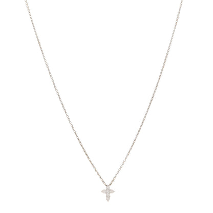 Roberto Coin 18K White Gold Diamond Tiny Treasures Baby Cross Pendant Necklace 1 of 5